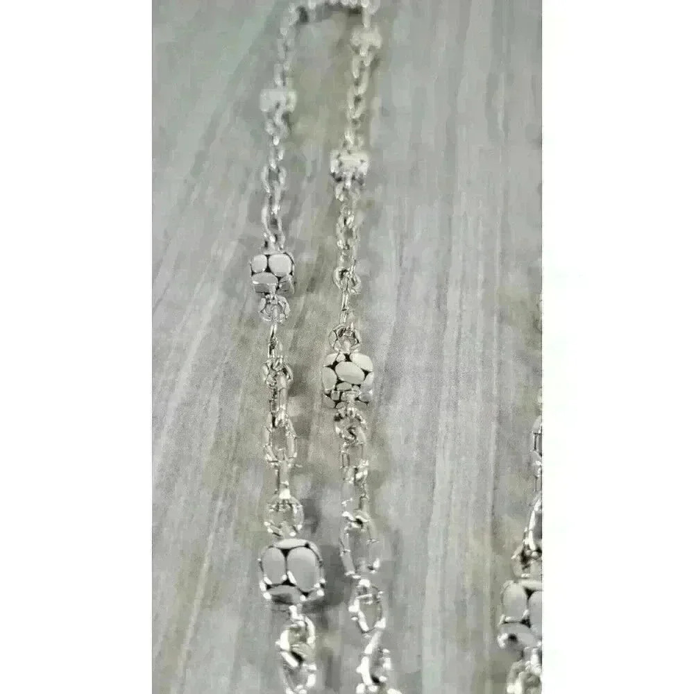 John Hardy Sterling Silver Heritage Kali Station Necklace 45" - Picture 12 of 15